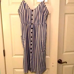 3xl blue striped summer dress